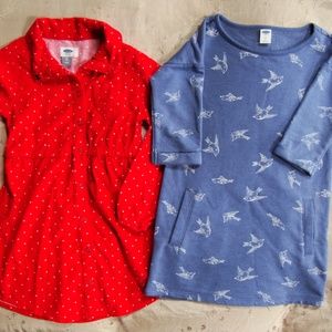 EUC LOT Old Navy Bird Sweatshirt Dress WORN ONCE